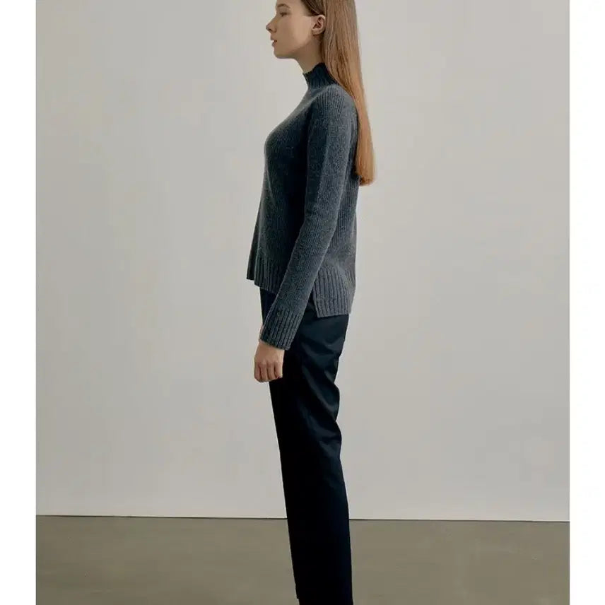 [BUNJANG] Blancshow Essential Top Knit Charcoal S / 블랑쇼 에센셜 탑 니트 차콜 s