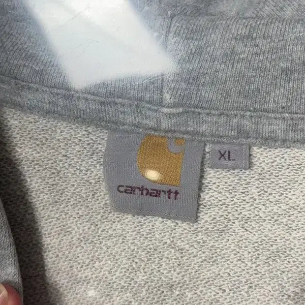 [BUNJANG] Carhartt Light Gray Oversized Hooded Zip-Up XL / 칼하트 라이트 그레이 오버핏 후드 집업 XL