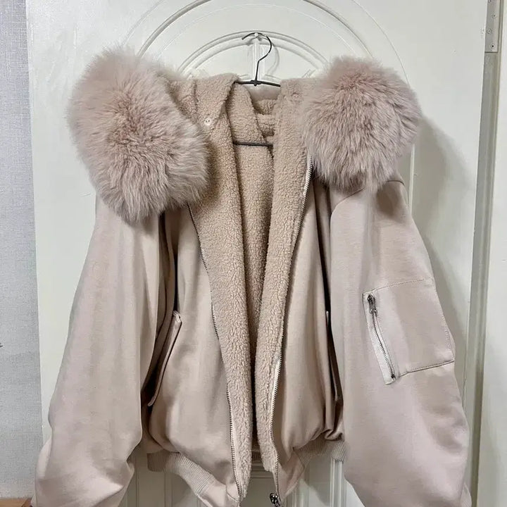 [BUNJANG] Unknown Item Fox Fur Reversible Jumper / 폭스퍼 양면 점퍼