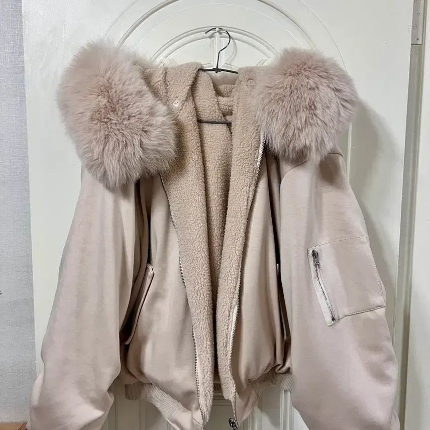 [BUNJANG] Unknown Item Fox Fur Reversible Jumper / 폭스퍼 양면 점퍼