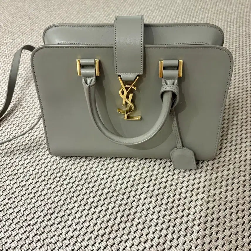 [BUNJANG] YSL Baby Cabas Bag Gray / 입생로랑 베이비 카바스백 그레이
