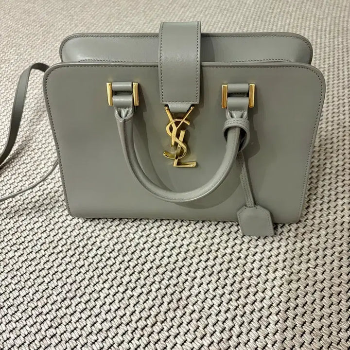 [BUNJANG] YSL Baby Cabas Bag Gray / 입생로랑 베이비 카바스백 그레이