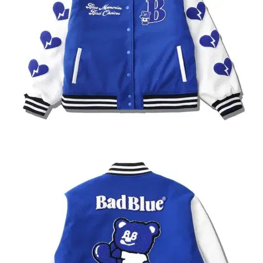 [BUNJANG] BadBlue BadBear Varsity Jacket / 배드블루 BadBear 바시티 자켓 새상품 1사이즈