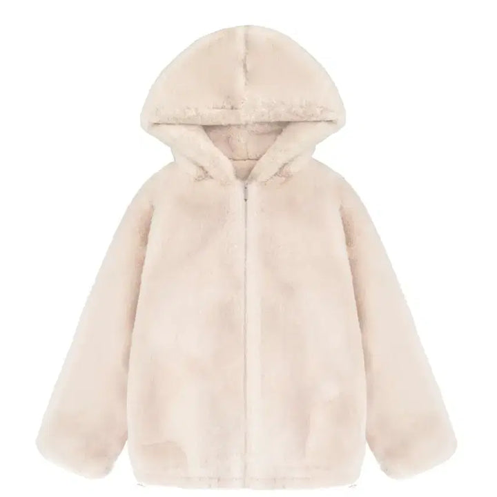 [BUNJANG] Clicheria Peach Pudding Fur Jacket / 클리시어 피치 푸딩 퍼 자켓