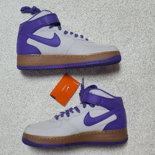 [BUNJANG] Nike Air Force 1 Mid Light Bone Dark Iris 270 / [신품, 나이키] 에어포스1, 미드 라이트본 다크 아이리스, 270