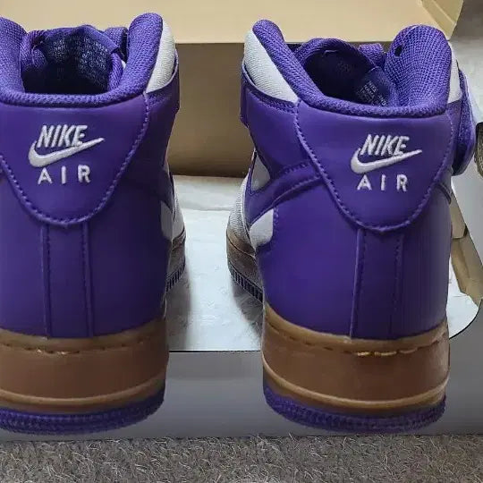 [BUNJANG] Nike Air Force 1 Mid Light Bone Dark Iris 270 / [신품, 나이키] 에어포스1, 미드 라이트본 다크 아이리스, 270