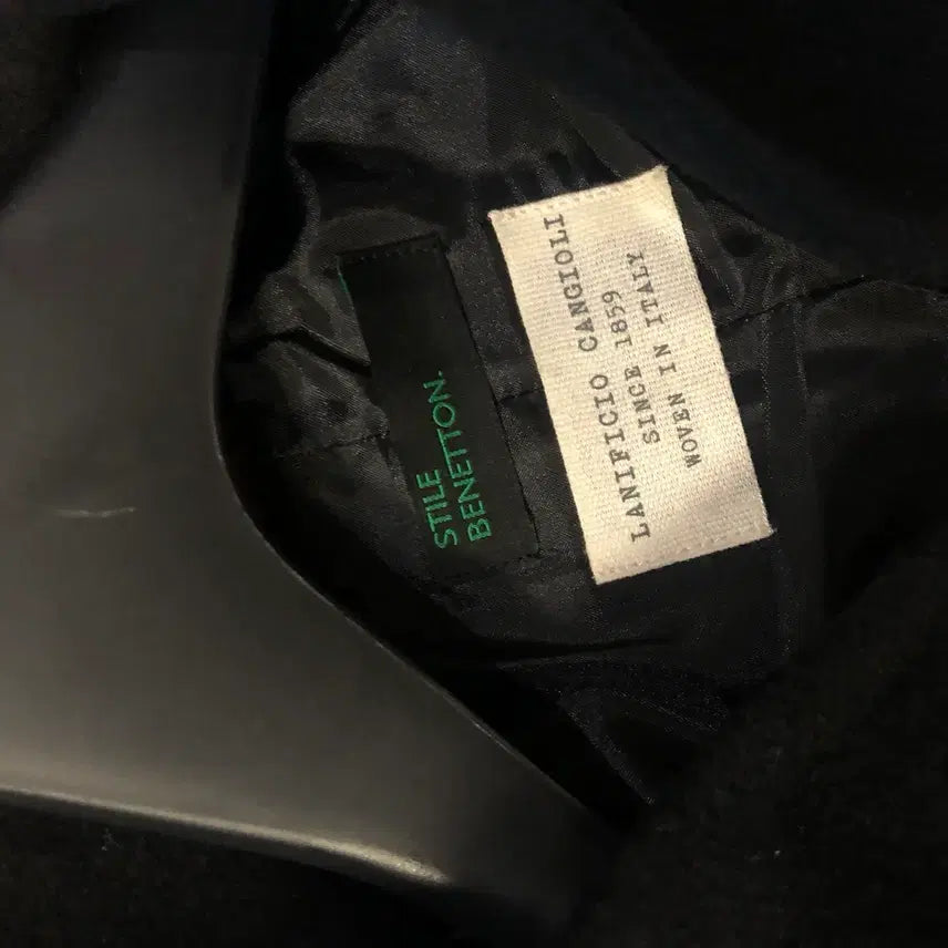 [BUNJANG] Benetton Alexander Checkered Hooded Handmade Coat / 베네통 21년 알렉산더 체크 후드 핸드메이드 코트 노르딕 에스닉