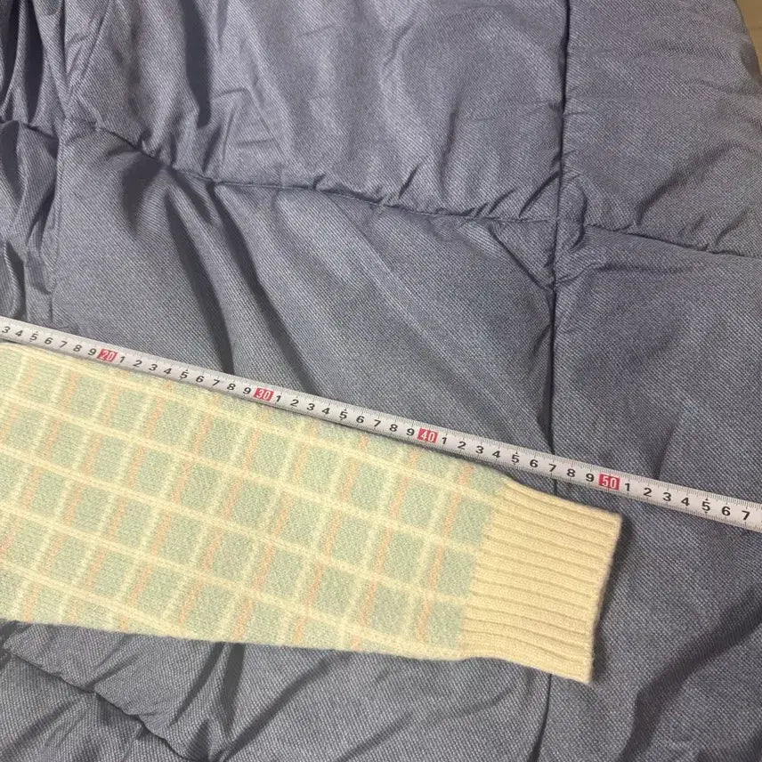 [BUNJANG] Check Pattern Knit Cardigan (Women's 55) / 체크 패턴 니트 여성 가디건 55