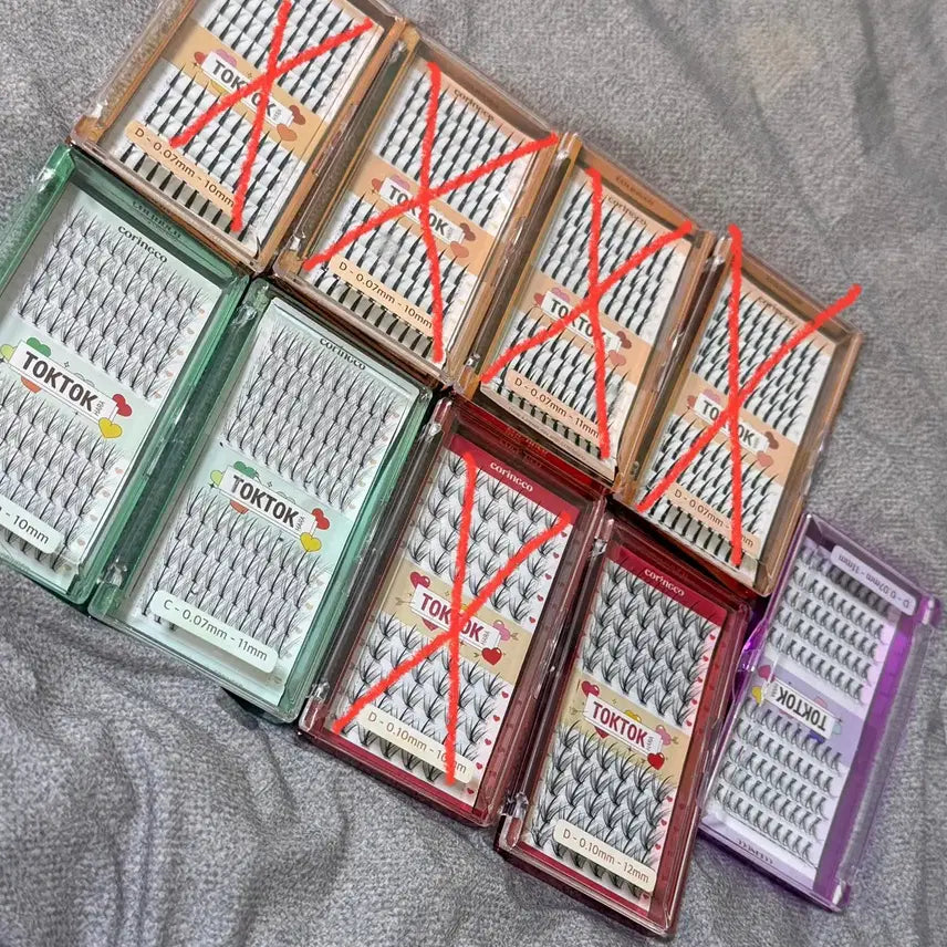 [BUNJANG] KORINGO Toktok Eyelash Extensions / 코링코 TOKTOK 속눈썹 4통남음