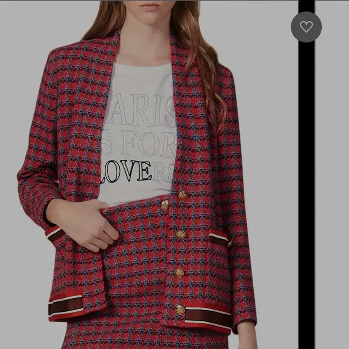 [BUNJANG] Sandro Tweed Jacket with Gold Button Detail / 산드로(Sandro) 트위드 자켓 / 금장 버튼 포인트