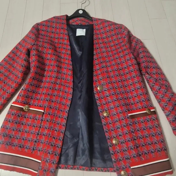 [BUNJANG] Sandro Tweed Jacket with Gold Button Detail / 산드로(Sandro) 트위드 자켓 / 금장 버튼 포인트