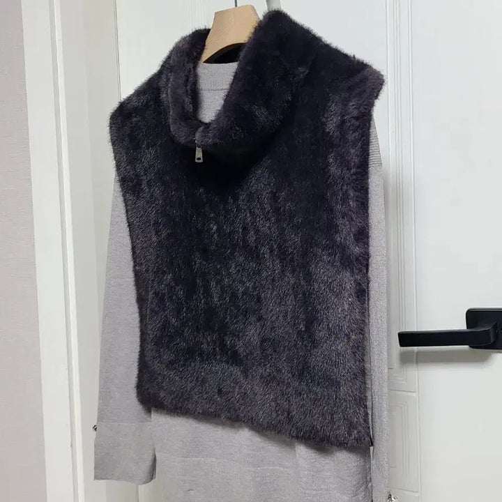 [BUNJANG] Eco Fur Side Slit Vest / <새상품> 에코퍼 옆트임 베스트