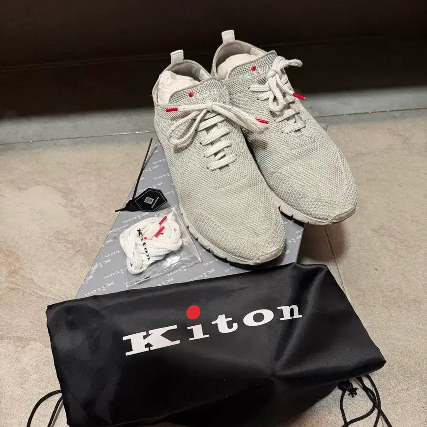 [BUNJANG] Kiton Knit Running Shoes Gray 265 / 키톤 니트 핏 러닝 슈즈 그레이 265