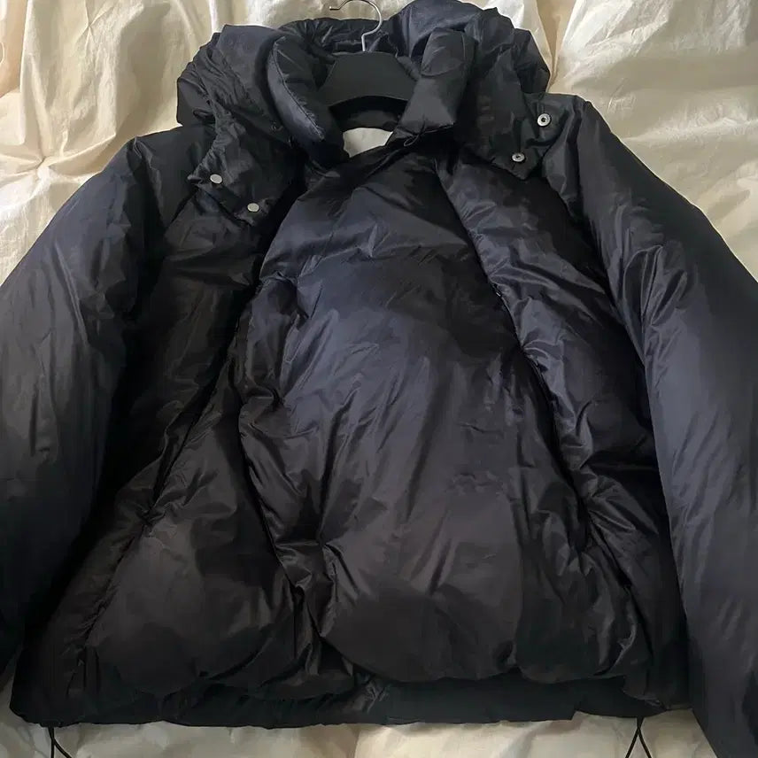 [BUNJANG] UMYANG CURVED GOOSE DOWN JACKET Black M Size / 음양 CURVED GOOSE DOWN JACKET 블랙 M사이즈