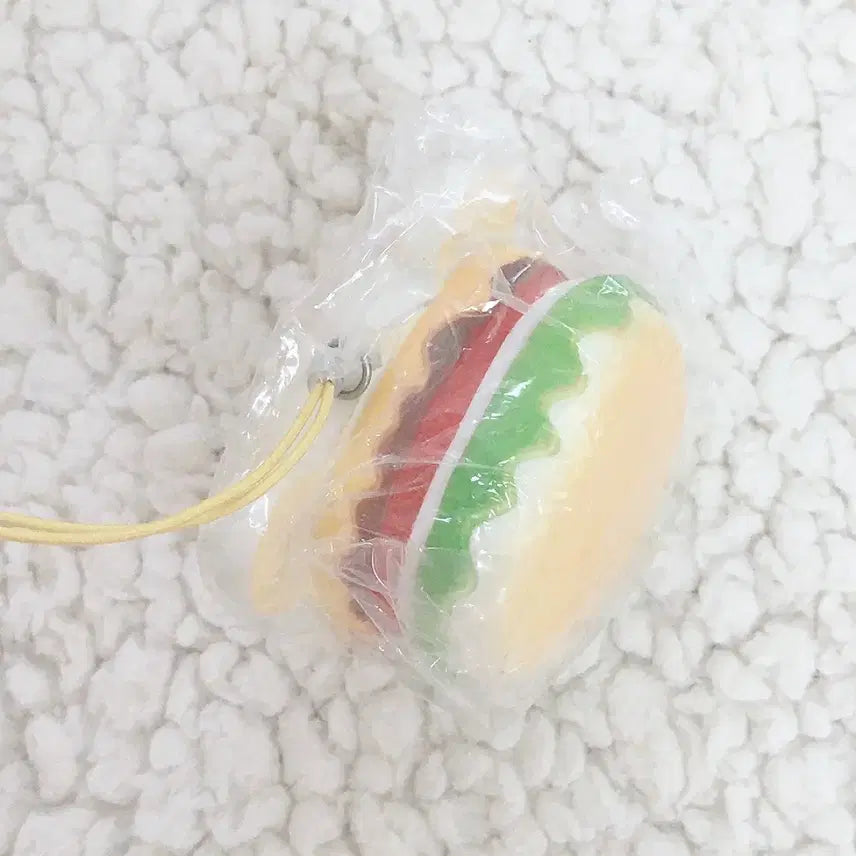 [BUNJANG] Rilakkuma Hamburger Squishy Strap / 고전 리락쿠마 페이스 햄버거 스퀴시 스트랩
