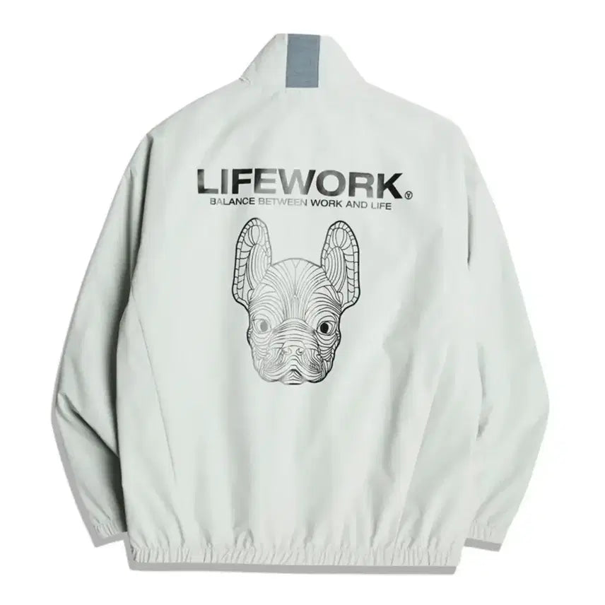 [BUNJANG] LIFEWORK Reversible Jacket - Light Grey (Size L) / 라이프워크 더블라독 리버시블 자켓 L