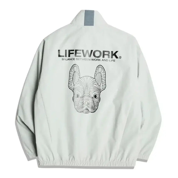 [BUNJANG] LIFEWORK Reversible Jacket - Light Grey (Size L) / 라이프워크 더블라독 리버시블 자켓 L