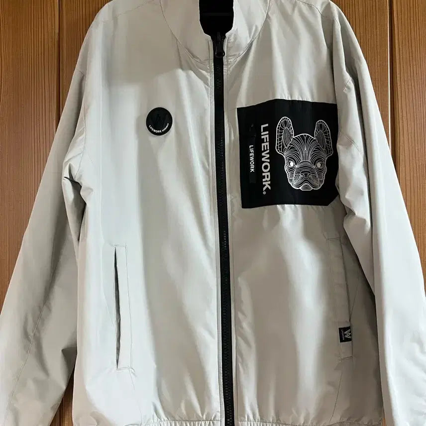 [BUNJANG] LIFEWORK Reversible Jacket - Light Grey (Size L) / 라이프워크 더블라독 리버시블 자켓 L