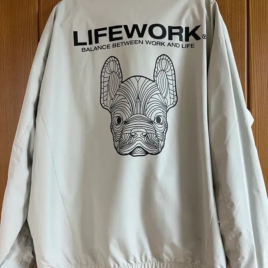 [BUNJANG] LIFEWORK Reversible Jacket - Light Grey (Size L) / 라이프워크 더블라독 리버시블 자켓 L