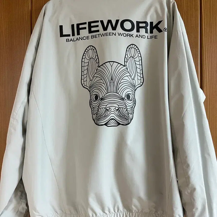 [BUNJANG] LIFEWORK Reversible Jacket - Light Grey (Size L) / 라이프워크 더블라독 리버시블 자켓 L