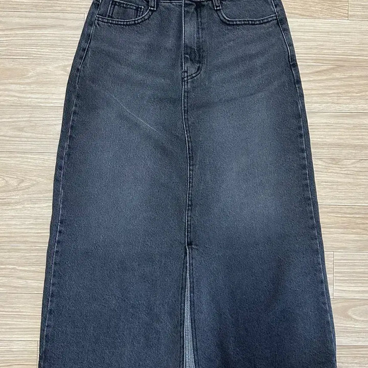 [BUNJANG] Black Denim Long Skirt / (새상품) 흑청 롱치마 데님