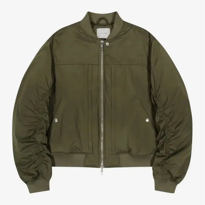 [BUNJANG] Slow Acid TYPE-2 Shirring Bomber Jacket [Khaki] / 슬로우애시드 TYPE-2 셔링 봄버 점퍼 [카키]