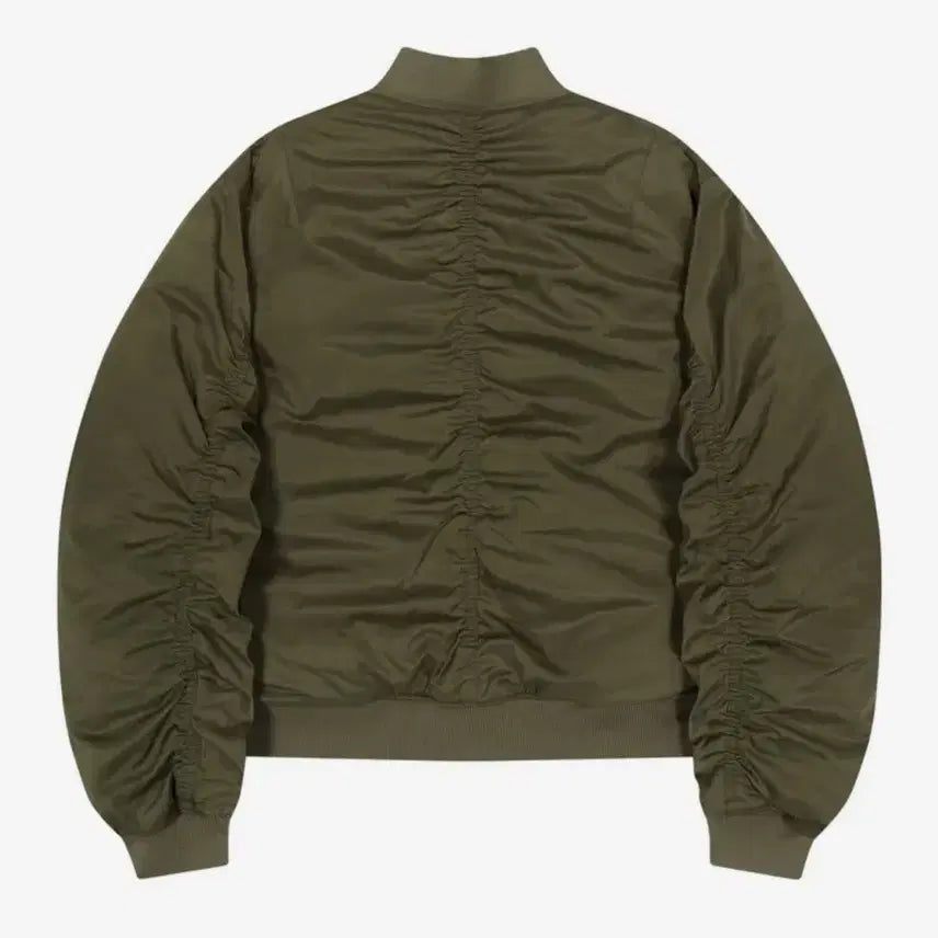 [BUNJANG] Slow Acid TYPE-2 Shirring Bomber Jacket [Khaki] / 슬로우애시드 TYPE-2 셔링 봄버 점퍼 [카키]