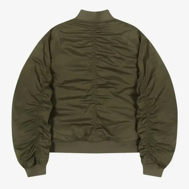 [BUNJANG] Slow Acid TYPE-2 Shirring Bomber Jacket [Khaki] / 슬로우애시드 TYPE-2 셔링 봄버 점퍼 [카키]