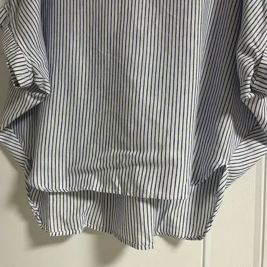 [BUNJANG] Vintage Striped Linen Blend Blouse / (일본 수입 빈티지)셔츠 블라우스 가오리핏 스트라이프 린넨 삼 레이온
