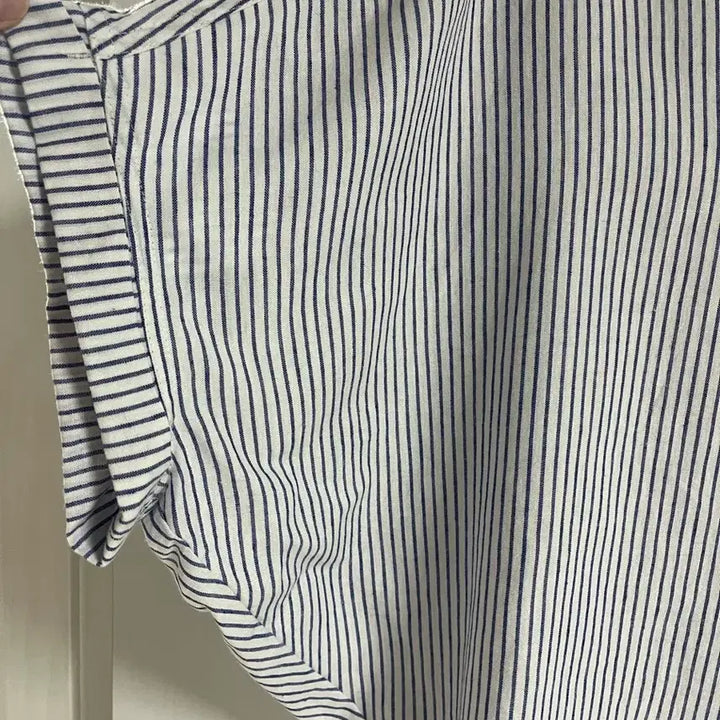 [BUNJANG] Vintage Striped Linen Blend Blouse / (일본 수입 빈티지)셔츠 블라우스 가오리핏 스트라이프 린넨 삼 레이온