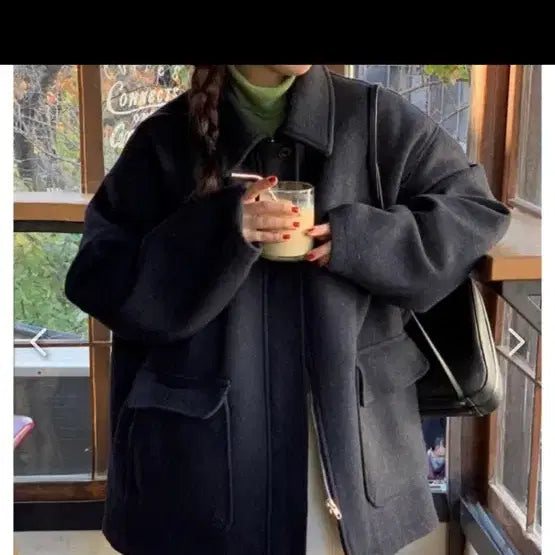 [BUNJANG] A Little Bit Half Coat / 어리틀빗 자체제작 하프 코트