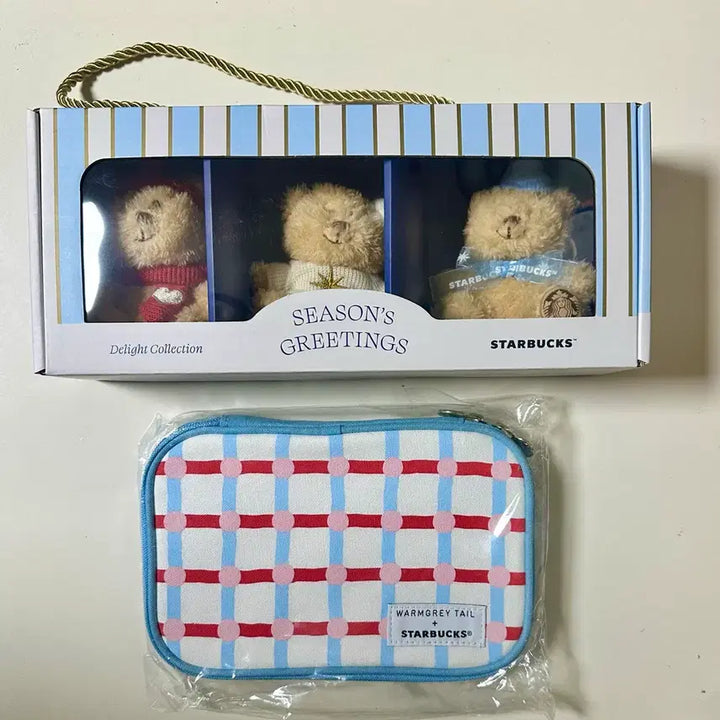 [BUNJANG] Starbucks Bearista Keychain Set + Travel Pouch / 스벅 베어리스타 키체인3종+트래블파우치(미개봉)