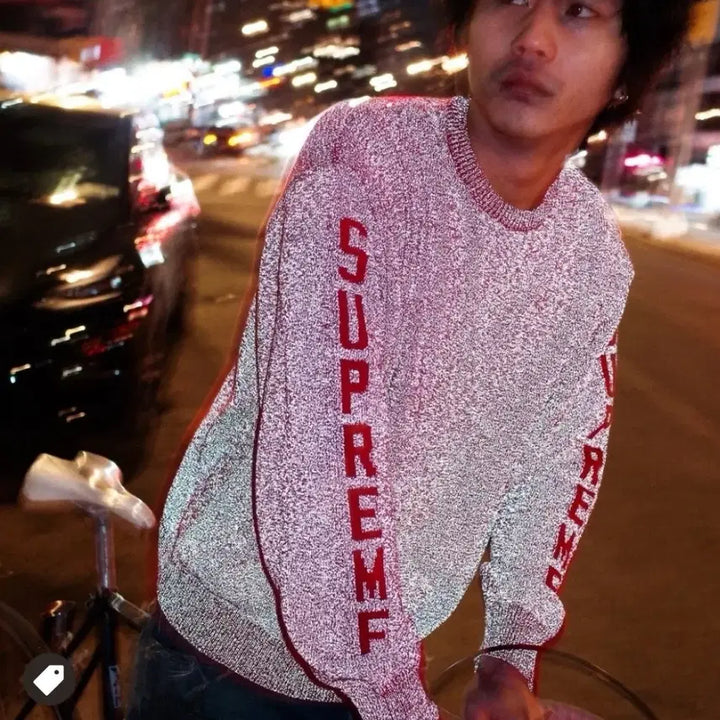 [BUNJANG] Supreme Reflective 24SS Knit Sweater / 슈프림 리플렉티브 24ss 니트