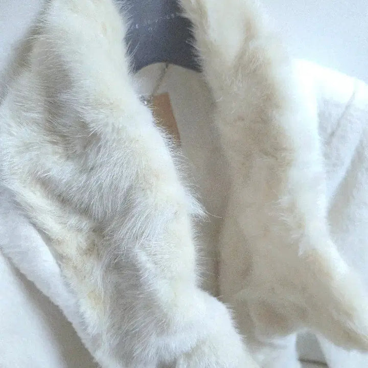 [BUNJANG] JOINUS Ivory Mink Coat / JOINUS 아이보리 천연밍크 코트