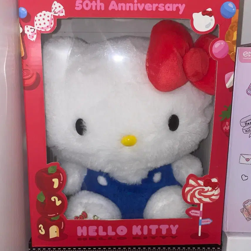 [BUNJANG] Hello Kitty 50th Anniversary Limited Edition Plush Doll / 헬로키티 한정판 50주년 팝업인형 누이