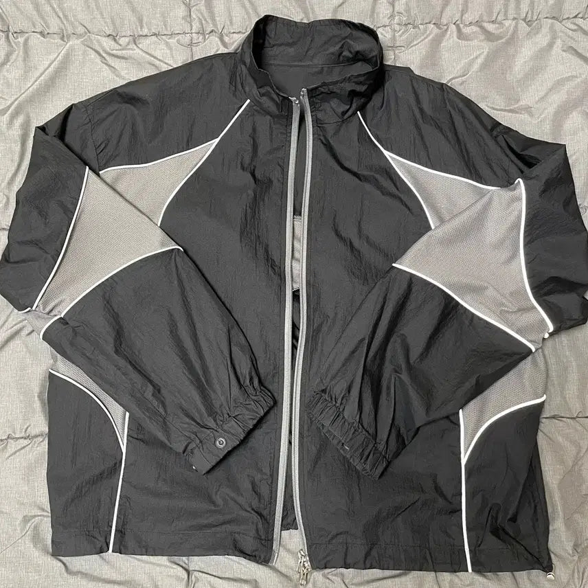 [BUNJANG] Mesh Nylon Track Jacket / 메쉬 나일론 트랙 자켓