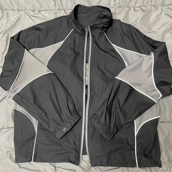 [BUNJANG] Mesh Nylon Track Jacket / 메쉬 나일론 트랙 자켓