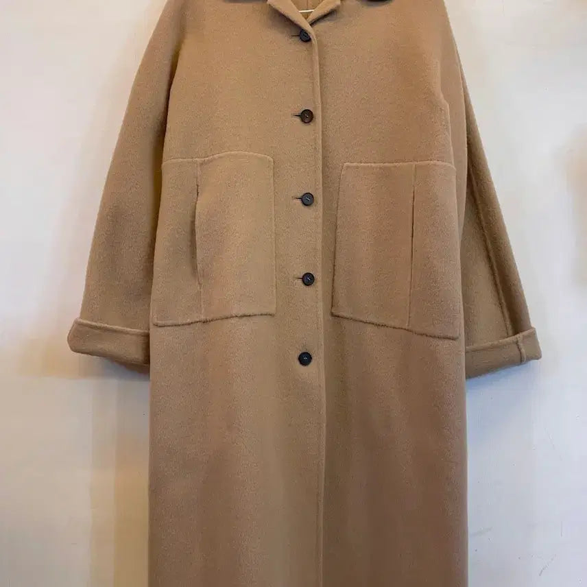 [BUNJANG] BLESSD Women's Handmade Beige Wool Coat Long Coat / BLESSD 여성 핸드메이드 베이지 울코트 모직롱코트:) 하객룩데이트룩