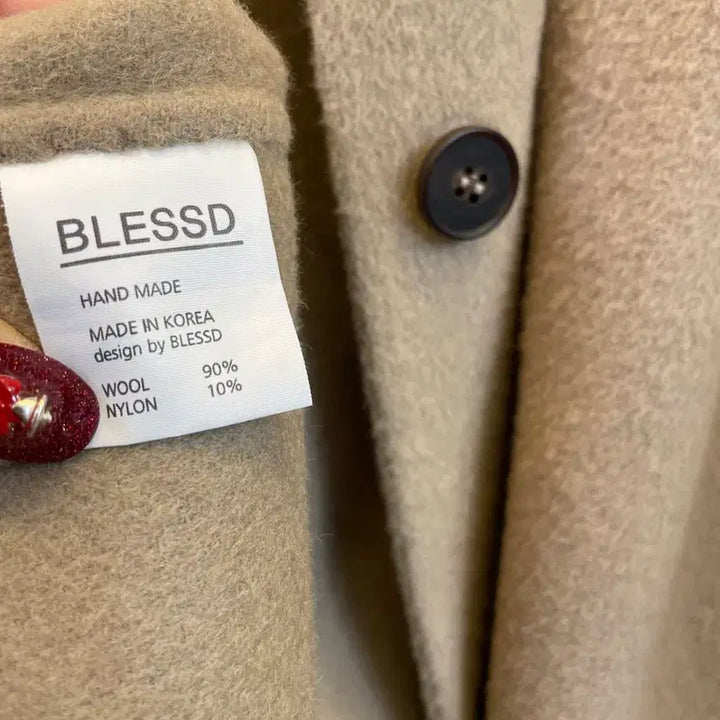 [BUNJANG] BLESSD Women's Handmade Beige Wool Coat Long Coat / BLESSD 여성 핸드메이드 베이지 울코트 모직롱코트:) 하객룩데이트룩