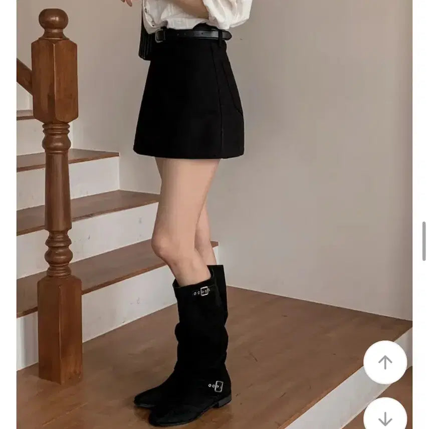 [BUNJANG] Ablly High Waist A-Line Skirt / 에이블리 하이웨스트 포켓 A라인 스커트 치마