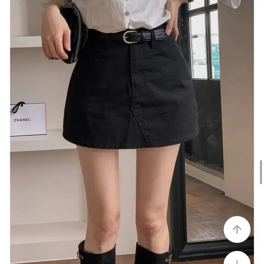 [BUNJANG] Ablly High Waist A-Line Skirt / 에이블리 하이웨스트 포켓 A라인 스커트 치마
