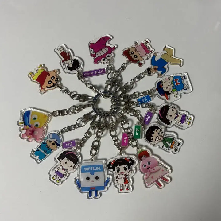 [BUNJANG] Character Keyring Bundle Set / 캐릭터 키링 짱구 자두 브레드 이발소