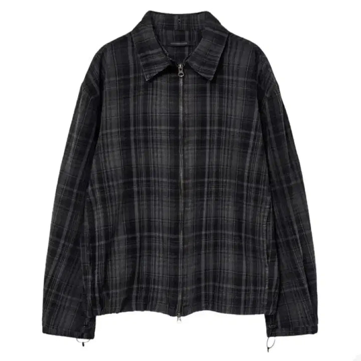 [BUNJANG] Hatching Room 25ss Shacket / 해칭룸 25ss 셔켓 롱 오버 다이드 체크 차콜