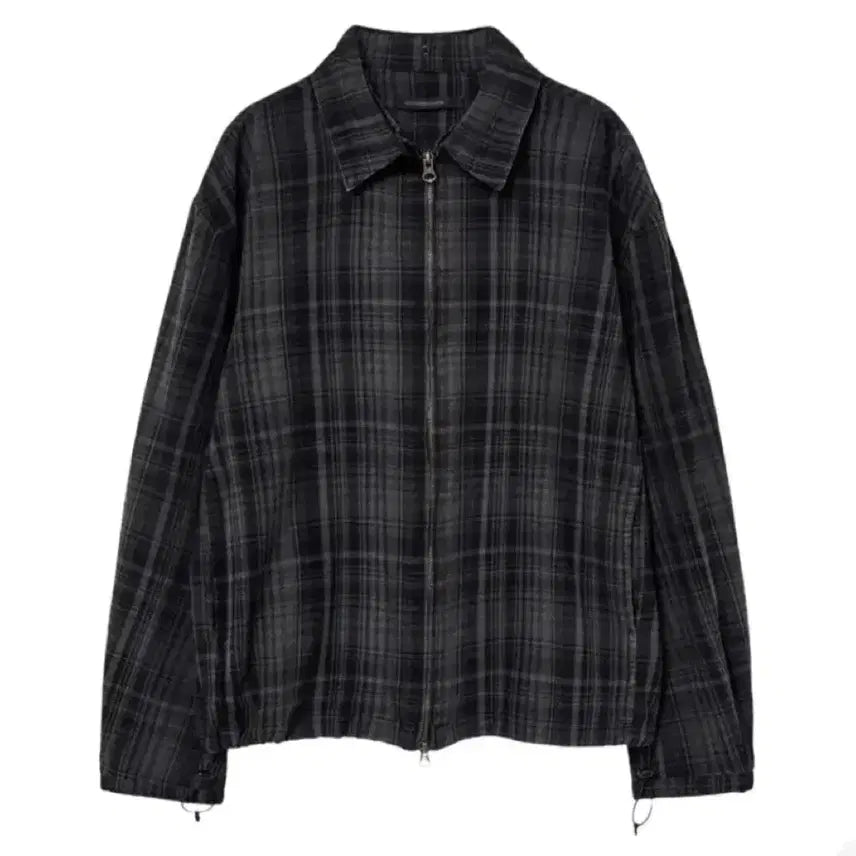 [BUNJANG] Hatching Room 25ss Shacket / 해칭룸 25ss 셔켓 롱 오버 다이드 체크 차콜