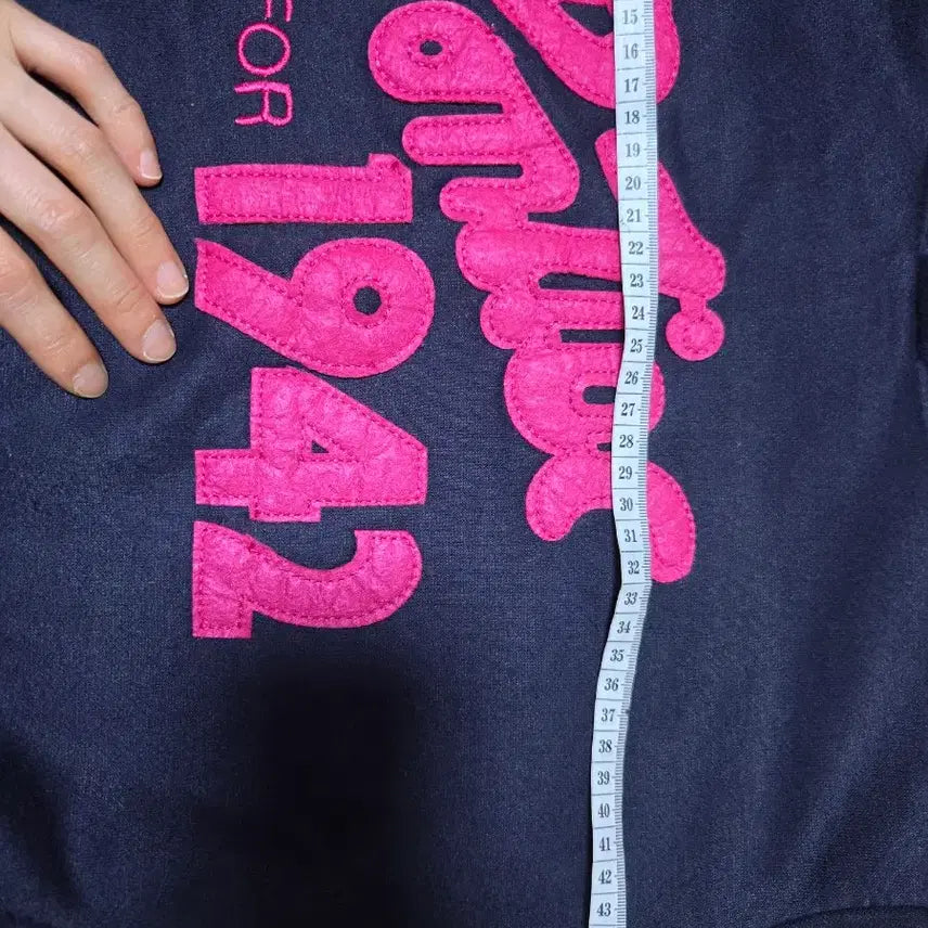 [BUNJANG] Mini Dress Navy / 기모 후드 미니 원피스 네이비 핫핑크포인트 슬립핏