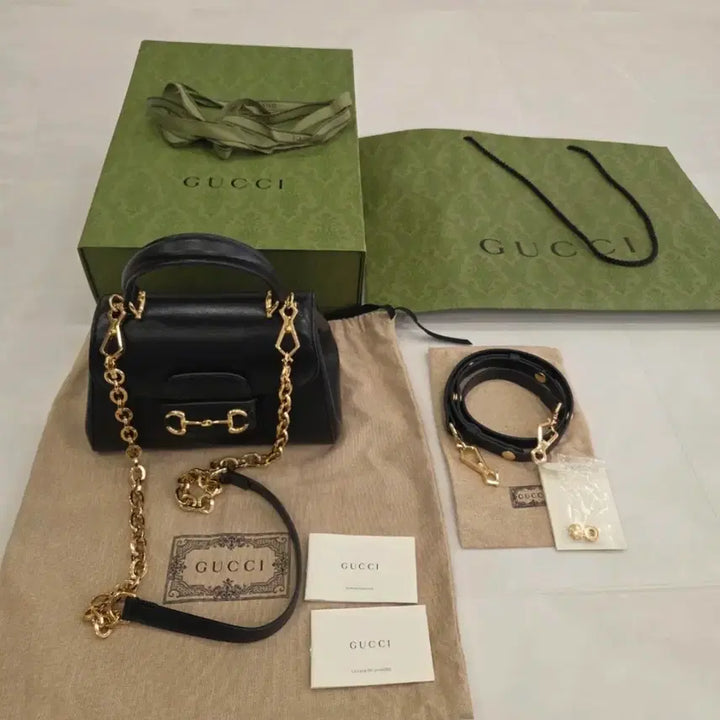 [BUNJANG] Gucci 1955 Horsebit Top Handle Bag Black / 구찌 1955 홀스빗 탑핸들백 블랙 풀세트