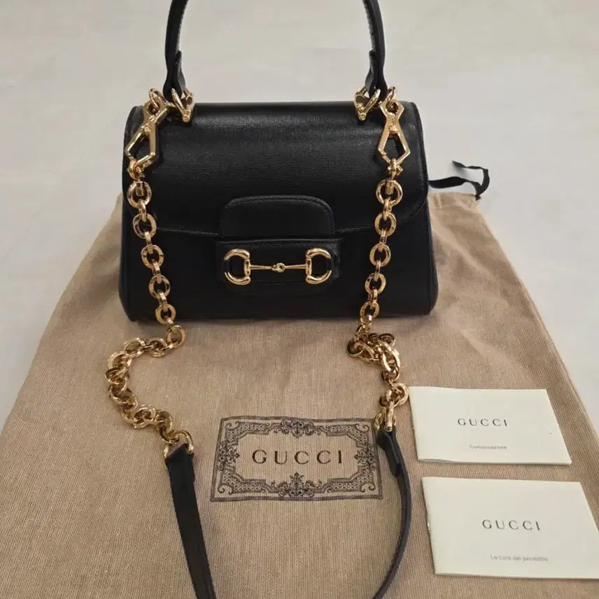 [BUNJANG] Gucci 1955 Horsebit Top Handle Bag Black / 구찌 1955 홀스빗 탑핸들백 블랙 풀세트