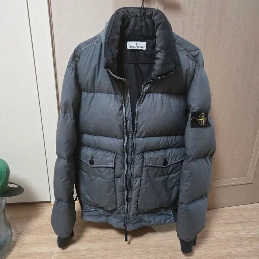 [BUNJANG] Stone Island Padded Jumper Gray / 스톤아일랜드 패딩 점퍼 그레이