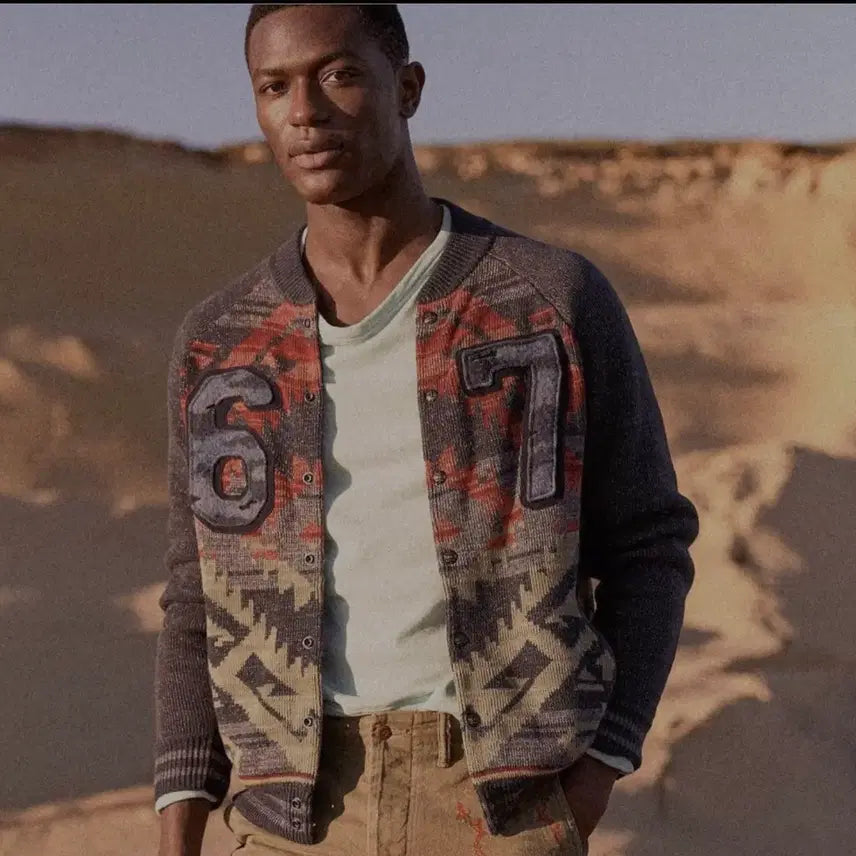 [BUNJANG] Polo Navajo Knit Varsity L / 폴로 나바호 니트 바시티 L