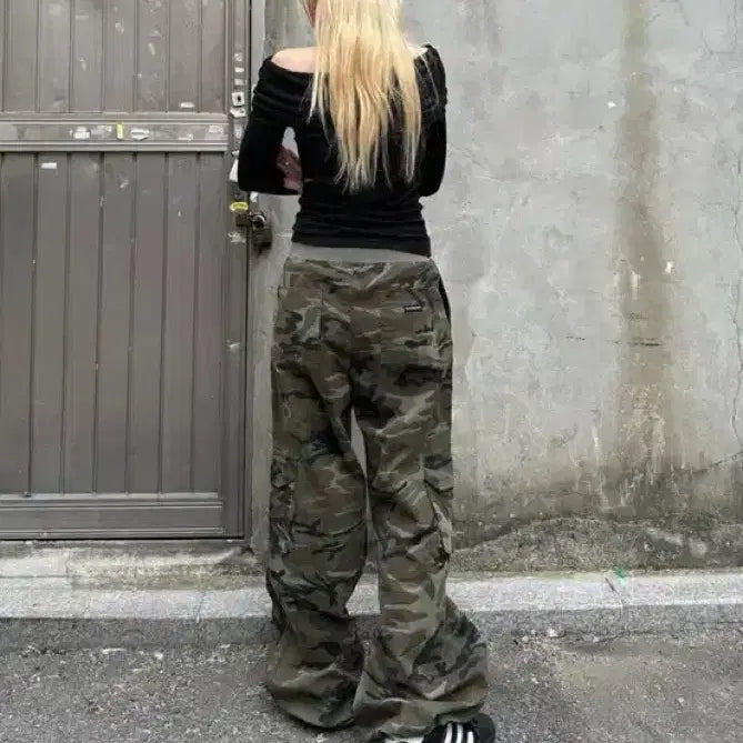 [BUNJANG] Ripstop Bending Cargo Pants (Camo) / 립스탑 밴딩 카고 팬츠 (카모)
